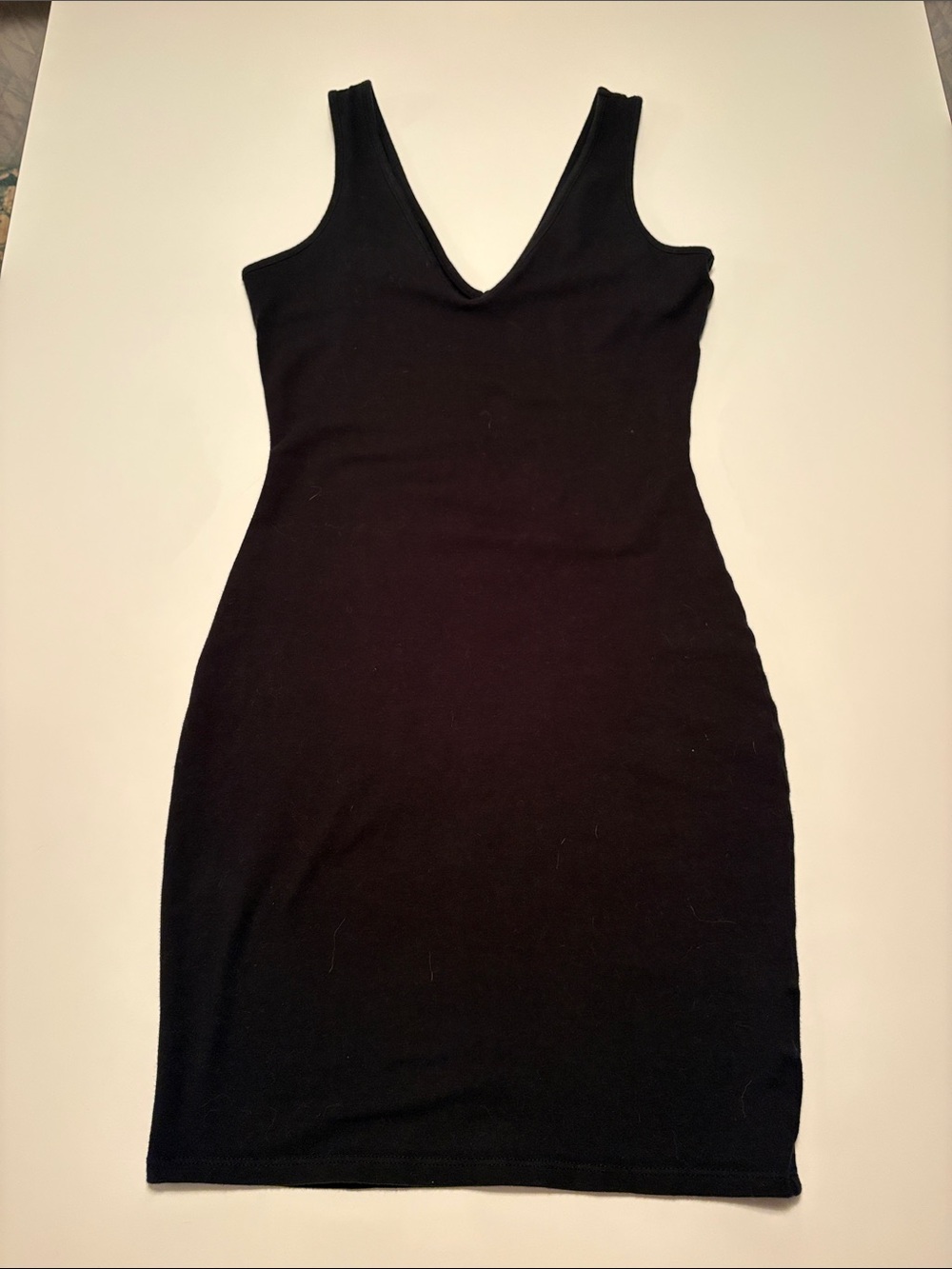 Classic Black V-Neck Bodycon Dress